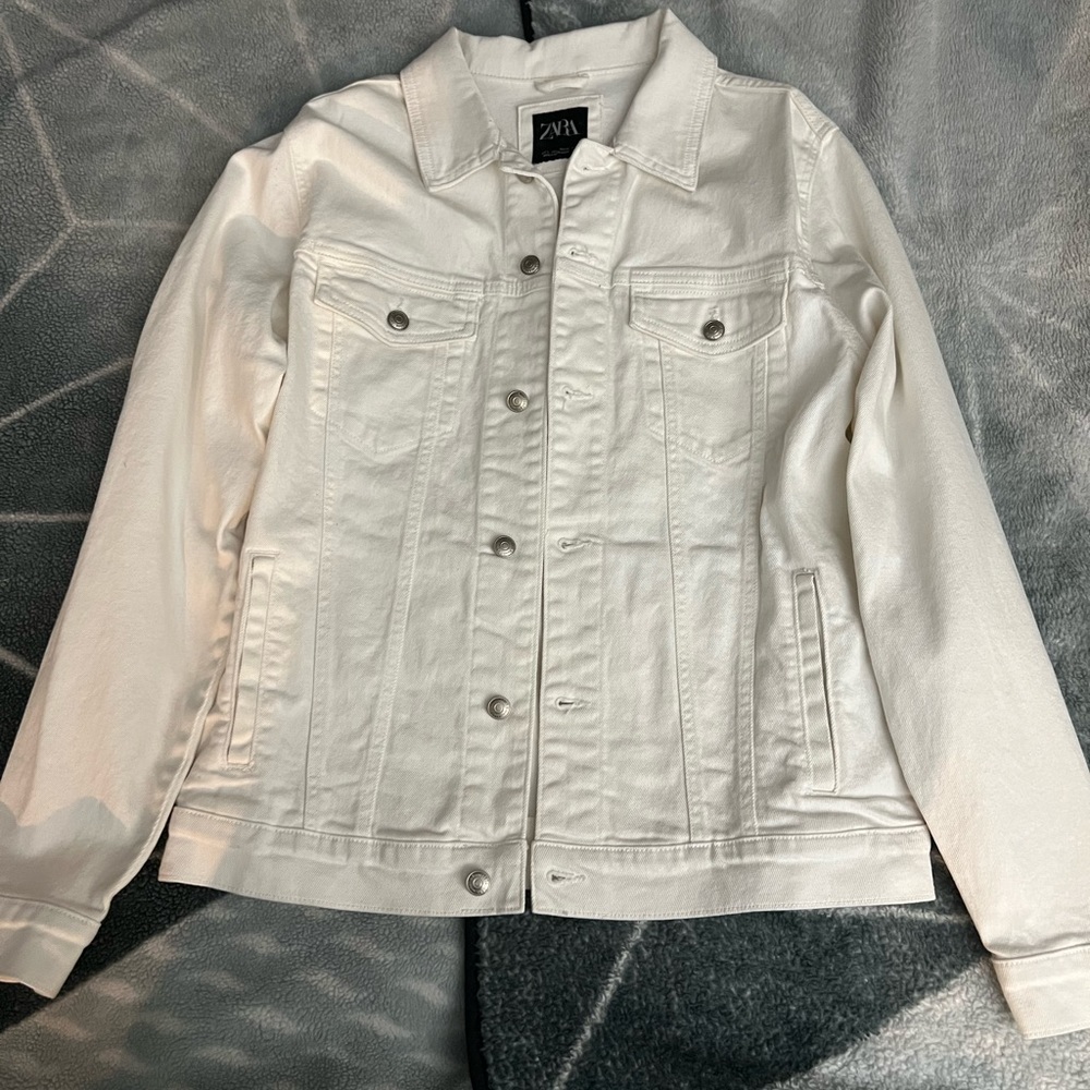 Zara white Jeans Top
